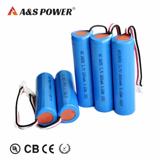 メーカー リチウム電池 18650 リチウムイオン電池 3.7V 2600mAh 18650 バッテリー UL2054/Kc/CB